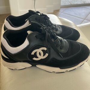 CHANEL Monochrome Athletic Shoes